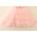 Beaucoup de couches 3-12 ans fille robe perles bébé fille robe de soirée enfants robes conceptions avec rose et blanc